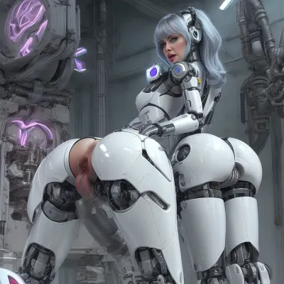 (robot girl), (mechanical pussy), (beautiful ass), (fucked by a big dick), mechanical pussy, fucked by a big