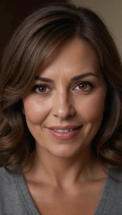 Lubica stepaunt, Ultra realistic and life like Portrait of a fat bbw obese 60 year old mature woman. Mature facial features, chubby cheeks, round face. captivating eyes, striking beautiful eyes, detailed eyes, detailed skin, plump lips, big juicy lips, open mouth, pretty smile, lips parted, teeth showing, wrinkles. Her hair is parted on the side and frames her face softly. Her smile is genuine and friendly, with crinkles at the corners of her eyes, suggesting a joyful and confident nature. She is looking directly at the camera with a relaxed and approachable gaze. Seducing the viewer with her captivating and striking eyes. She is natural and not wearing any makeup.
Her natural Mediterranean complexion is smooth and radiant, with features of a mature milf.
PHOTOREALISTIC, highly detailed portrait of Lubica Stepaunt, a 58-year-old mature woman with an exotic Eastern European and Mediterranean appearance with tan olive skin tone. Her captivating glowing amber eyes are expressive and captivating, framed by subtle lines, wrinkles, at the corners. Her full, naturally colored lips are open in a sexy, lustful smile. Her warm, natural complexion shows age-appropriate wrinkles and skin imperfections. Her brown hair, with natural streaks of auburn and hints of silver at the temples, is styled in soft waves with fringe bangs. Her skin displays stretch marks, adding to her realistic mature beauty. Her posture is confident and relaxed, exuding inherent sensuality. The image should capture rich detail, emotional intimacy, and visual realism, showcasing her mature beauty and seductive body language. Shot on Canon EOS R5, 85mm f/1.2, studio lighting., ((high quality, 4k, realistic, high detailed, insanely detailed, real, best quality, ultra-detailed, fine detail, professional photography, taken with Canon EOS 5D Mark IV DSLR, aperture f/8, shutter speed 1/250 sec, ISO 100, highres, 8k wallpaper, cinematic lighting, masterpiece, heavily upvoted)), ((masterpiece)), high detail, complex details, OverallDetail, perfect lighting, professional realistic photo, downblouse, nipslip, <lora:RealDownblouseXL2:.8>