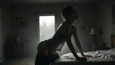 (A black skinned African burglar wears black shirt, black cargo pants and an ice hockey mask), (Black burglar rapes a just woken up skinny sexy blonde housewife with excited face doggystyle at night in her cozy master bedroom roughly!), ((short white satin nightgown)), (((ultra flat-chested))), long erected puffy nipples, ((panties pulled down to halfway thighs)), (Surprisingly the housewife enjoys the unexpected hard sex and moans loudly on big black cock), warm ambient light, candles, (maximum photo quality:1.4), (maximum resolution:1.5), Black, and, white, art, black, shading, charcoal, toned, brutal, dark, b/w, color, scheme, cloudy, smoke, atmospheric, clouds, fog, <lora:MJ52:.5>, <lora:Black and white art.V1:.5>, <lora:Sweaty_Realism_4-000006:1.7>, <lora:dark:.5>, <lora:Cloudy_Style:.3>