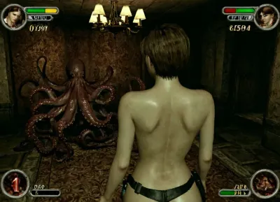 gameplay, old game graphics, old game hud, pale skin, resident evil, slutty ass, tentacles, rtrcgi, Playstation, 1, Graphics, PS1, Game, <lora:retrocgi_sdxl_v1:.8>, <lora:498890_training_data:.8>, <lora:PS1Redmond-PS1Game-Playstation1Graphics:.8>