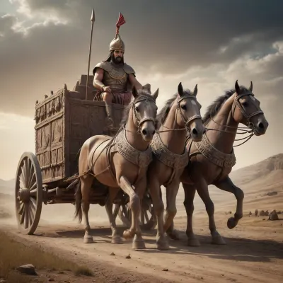 A Hittite war chariot