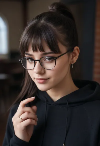 Ein Blick auf die Ruhe: die unschuldige städtische Taube in schwarzer Kapuze und Brille