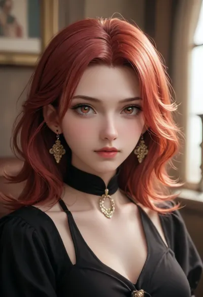 Main prompt, [(intense, atmospheric intimacy:1.5)], 8, (masterwork:1.4), BREAK, (1female, commanding figure, Mistress Aethany), flowing crimson gown, long crimson hair, piercing ruby eyes, (1female, seated figure, wrists bound, silken ribbons), velvet chair, (candlelit chamber, ancient walls, flowing black fabrics, golden accents), faint glow, sandalwood aroma, mysterious energy, (stillness:1.2), (soft light:1.3), (intricate details:1.4), (warm atmosphere:1.1), .

ADetailer prompt, (detailed captivating face and eyes:1.3), intimate gaze, warm breath, whispering softly, close proximity.