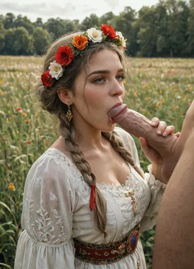 Échos du passé

- Oui.

La femme slave, avec ses cheveux blonds coulants et sa blouse rouge vibrante, se tenait dans les champs de blé doré sous un ciel bleu vif. Sa broderie complexe a attrapé la lumière, et elle portait une couronne de fleur ornée de fleurs sauvages et de rubans. Elle a été rejointe par un homme avec une barbe tressée courbée, ses yeux aussi gris que les nuages de tempête. Ensemble, ils ont partagé un regard éclairé, leur ancienne culture slave les liant dans une danse éternelle de tradition et de beauté.