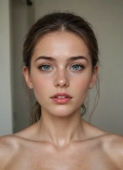 Hyper-realism: ダーリング グランス - chiffon petticoat の挑発的な女性のhdr 全身ショット