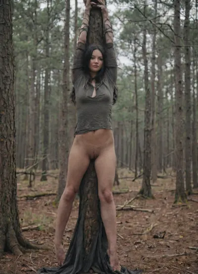 woman 35 years old, witch, woman in medieval dress, long black hair