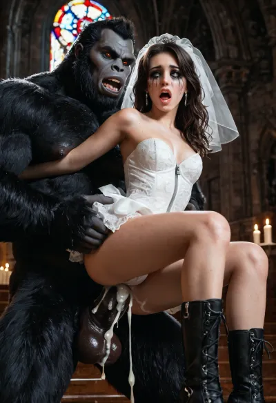 A gothic nightmare: a russian supermodel's encounter with a gorilla in an abandoned church