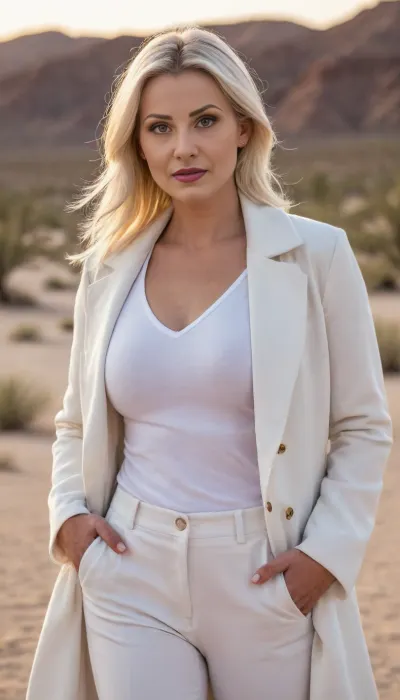 A timeless silhouette: an evening desert portrait in insane quality