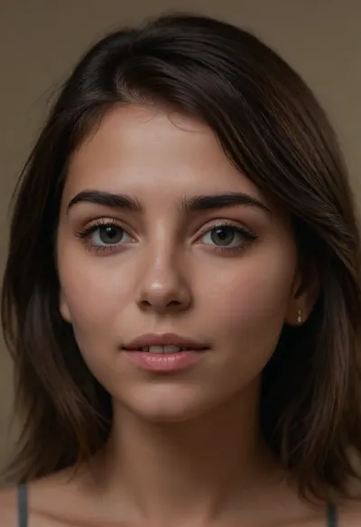 portrait of a, (beautiful:1.5), Instagram model, sexy, girl, (looking young:2), 18 yo, thin, (Arab), (small nose:1.2), (innocent:1.5), Bob haircut, (brown hair), perfect eyes, (matte skin details), (makeup), (shy, smile), masterpiece, hyperrealistic photo, best quality, detailed, skin, blemish, (skin spots), <lora:add-detail-xl:2>