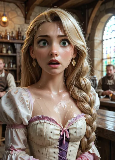 Eine erdrungene Rapunzel inmitten der mittelalterlichen Beerriment: eine Geschichte der Neugier und Angst