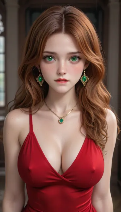 Застенчивая встреча: цифровой портрет Лоры Препон в большом лобби отеля - гиперреализм встречается с искусством персонажей