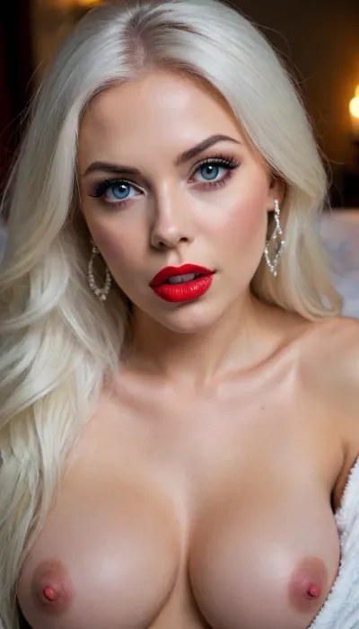 ((pussy and tits view)), (((completely ripped clothes))), professional photo. queen styles, luxurious straight long white hair, earrings, bimbo, night, bedroom, passion, huge beautiful shining bottomless blue eyes, huge fluffy eyelashes, arrows, dark evening make-up, wet red plump lips, posing close-up very close, stunning eyes