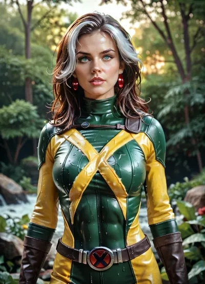 Marvel, X-Men, Rogue, 20 years, Comics Outfit, cartoon style