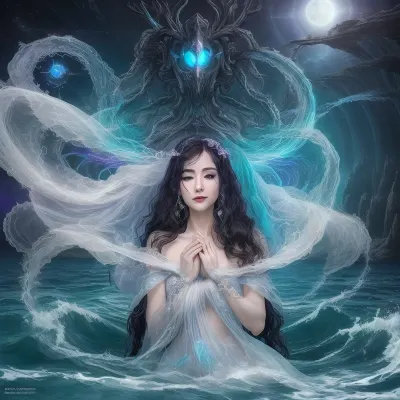 fantasy. cyberpunk. infernal. ultra HD.
well... It's like this
Oh, the muse! You are the sea, whose depth is boundless, Where the stars of ancient knowledge reflect the light. I am a dark wind, gently possessed by power, Drawn into a mystery that gives an answer through the ages.
You are the vastness, and I am just a breath That whispers secrets known only to us, And in every breath, every revelation, I see signs that lead to other worlds.
In your depths, O ocean of passions, Two streams are intertwined, two beginnings, Where flesh and spirit, as in the ancient mystery of days, Create a unity that life gives at first.
You are the abyss of knowledge, my muse, my mother, And I am only the wind that longs for you. Open the doors to the higher, dark world for me, And we will become one, forever sealing our feast.