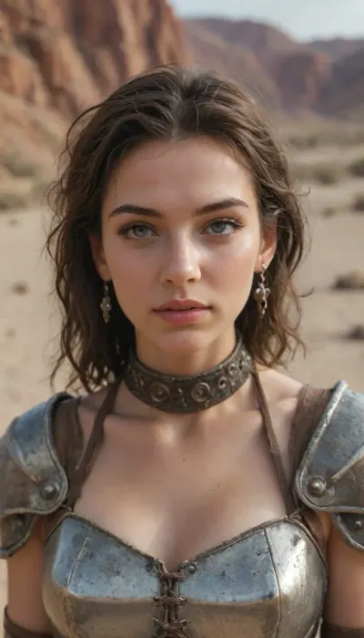 a green and gray mutant in medieval rags and an elven amazon 21 years old \ \ collided in battle \ \ mutant growls \ \ the girl is very confident approaching \ the girl's figure is narrow shoulders wide hips thin waist her skin is blue her hair is very long purple complex hairstyle she is dressed in desert light armor \ \ the girl uses magic against the mutant \ the mutant's skin is gray and salty and he has zombie teeth