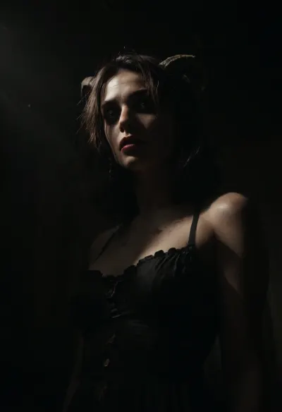 (score_7_up, score_8_up, score_9, masterpiece), (succubus, female demon:1.4), (horror art, beksinski, szukalski, giger), (faded film, desaturated, 35mm photo, grainy, vignette, vintage, Kodachrome, Lomography, stained, found footage), (low angle view, linear perspective), ziprealism, <lora:dark:1>