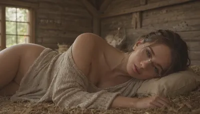 Eleganza senza tempo: il bello milf nel vecchio rifugio