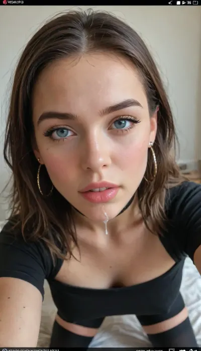 Iphone selfshot, amateur selfie, subdued light, tight and fit, beautiful 18 year-old, gorgeously beautiful tiny petite Arabic paki girl, cute but spoilt by and arrogant, a cruel bully, a bitch, Indifferent superior expression, fully dressed, wearing skintight very clingy shiny very glossy black latex vinyl leggings, black spandex shirtsweaty, cumshot, cum on face and clothing, chocker, high quality, Best quality, realistic, Looking at the camera, very detailled, snapchat text "It was awsome babe Xo", blowbang, bukake, after sex selfshot, <lora:Skirt Length - SDXL_alpha1.0_rank4_noxattn_last:2>