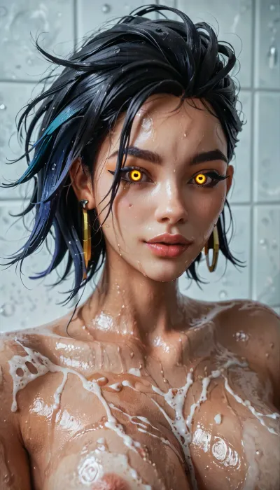 crie a personagem viper do game valorant, enviar uma grana na buceta e outra no anus.