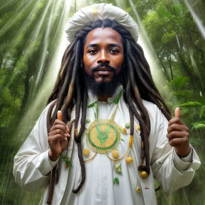 nature, forest. grass.rain. light shining. humidity.interconnections kvantum.ultra HD. realistic.Ja Rastafari.rasta. the interconnections of the universe. Om padma hum.dressed Jesus Christ djedai and his djedai power. and he have light sabber.