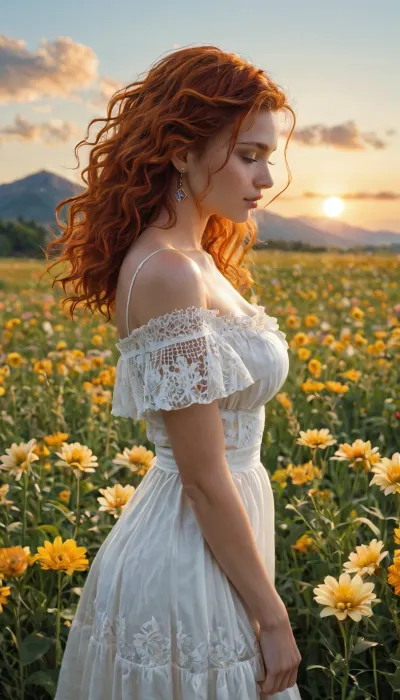 Whispers from eternity: a blossoming soliloquy under a sunset sky