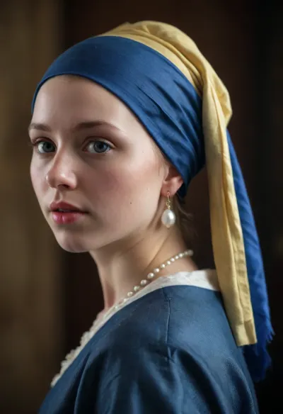 The Girl with the Pearl Earring with a big fat ass