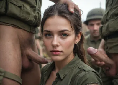 Realistic, 1man, vengeful soldier having rough sex on battleground with female enemies, woman group, multiple girls, several, clothed sex, pulled hair, ripped clothes, torn clothes, sex, outdoor, from afar battlefield view, highly realistic, realistic portrait, (nsfw), anatomically correct, realistic photograph, real colors, award winning photo, detailed face, realistic eyes, beautiful, sharp focus, high resolution, volumetric lighting, incredibly detailed, masterpiece, breathtaking, exquisite, great attention to skin and eyes, vengeful soldier having rough sex on battleground with female enemies soldiers, high quality image, 4k, 8k, HD, UHD, Sharp Focus, In Frame, depth of field, 8k photo, HDR, professional lighting, taken with Canon EOS R5, 75mm lens