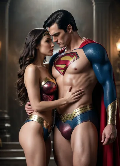 Superman and Wonder Woman, NUDE sex, 金鋼狼+神力女超人