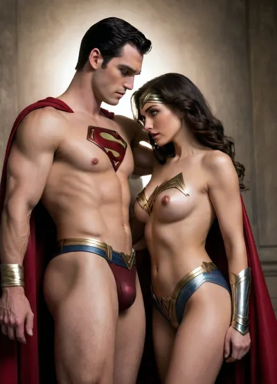 Superman and Wonder Woman, NUDE sex, 金鋼狼+神力女超人