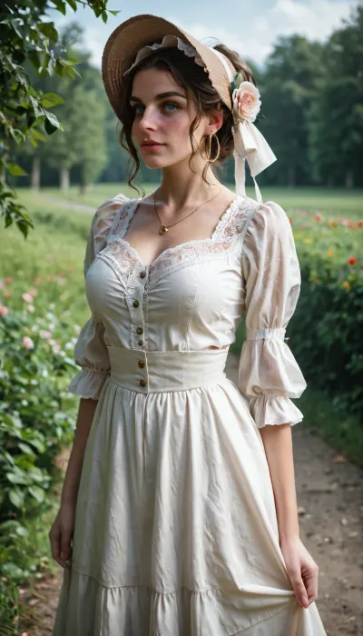 (Amish girls), in long skirt with a bonnet, on rumspringa amish girls gone wild