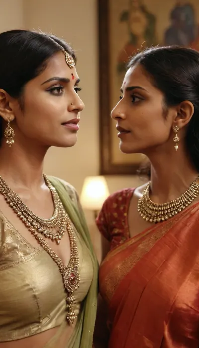 trans women with long foreskin, with a lesbian mom, indian, couple