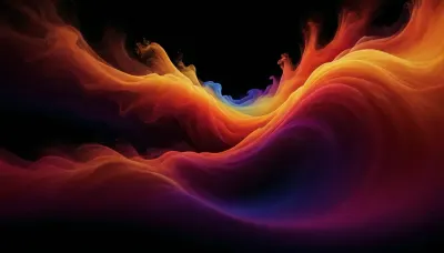 black background, multicolored gradient