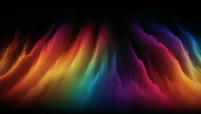 black background, multicolored gradient