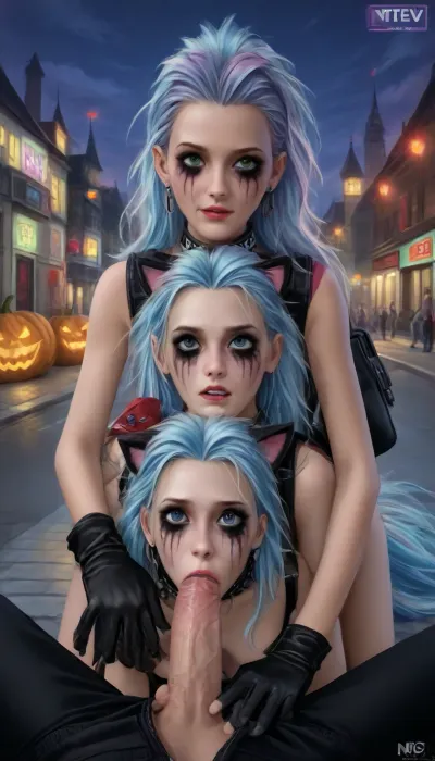 22 years, A composition of three persons, young, two girls and one boy, the man standing in the center, two girls on the sides, the third on his knees with his back to the viewer, one big cock, happy, urban street, full length, steampunk style, fantasy dick, They look at the camera, man, leather hat, only big dick, Super detail, Buttocks are naked, bottomless, moda, erect penis, glamur, Leather vest, On the cover of a magazine, long legs, fashion show, erection, sex, toy, penis, detailed, eyes, perfect body, freckles, skin, texture, photorealistic, (Group Family Portrait), (Urban Informal Fashion), Punk, (Alternative Fashion), Bare Bottom, Rich Top, latex, A slave on her knees, a bag on her head, catgirl, pop, art, Gothic, castle, lively, luminescent, Majestic, (Graceful), Backpack, handbag, garters, harness, collar, gloves, (post apocalypse:1.5), (Night, neon), mystery, fantasy, (dead makeup:1.5), crime, movie, style, ((a bag with eyeholes is placed over the man's head, full naked man, erect penis, chill out)), The man's face is not visible, only man body, (Halloween party:1.8), ((zombies:1.9)), woman, sucking, a, cock, <lora:dare_catgirl_kingdom:2>, <lora:Dead Presidents (1995) crime movie style:2>, <lora:WTS - WhatTheSuck - v1:2>, (((TV show, reportage, stream))), blowjob