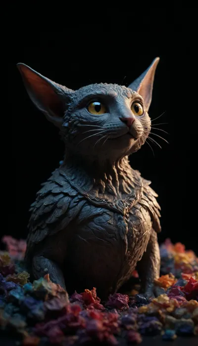 simulacra, black background