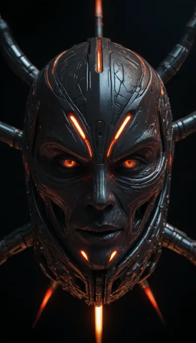 simulacra, black background