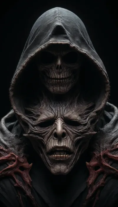 simulacra, black background