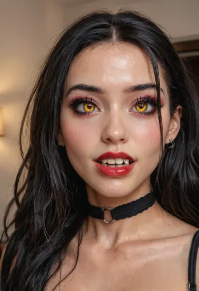 asian futanari with big dick and big balls, thicker dick, 30 cm long dick, goth, messed bangs hairstyle, garter belt and ripped off stockings, tight clothes, hourglass body, horny vampire, sensual face, attractive body, pleasure room, natural skin, beautiful face, ultra high details, hdr, veins on big dick, natural titts, highly detailed dick, barefoot, standing, side view, toned body, vivid colors, Stable-Yogis-Makeup-Enhancer-XL, detailxl, detailed eyes, movie, still, film, cinematic, shot, lighting, macro, 35mm, g, close, up, Perfect, Fangs, fangs, sharp, vampire teeth, fang, belly, cut-out, <lora:DetailedEyes_V3:2>, <lora:AdvancedEnhancerXLv2:2>, <lora:Unfazed vampire - XL SDXL V1.0:2>, <lora:BT_Belly_Cut-Out_Dress_XL:.8>