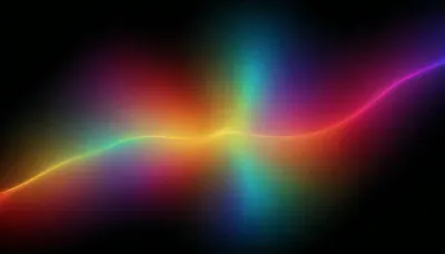 black background, multicolored gradient