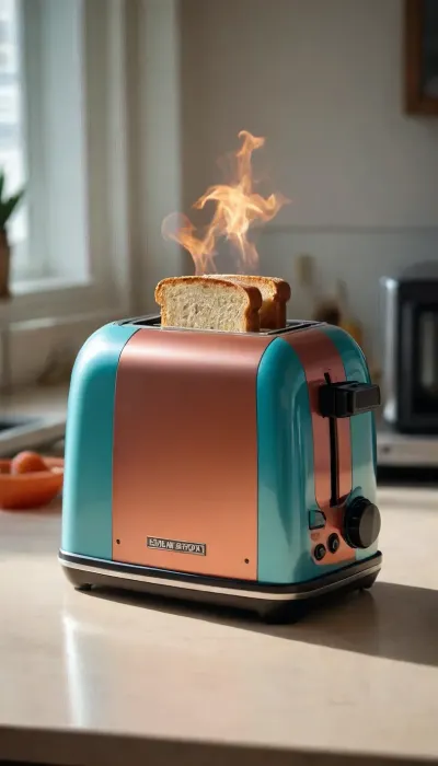 art of deception, boom, bumba, binga, feminine, stands of a toaster, high dynamic, /©KlTTY-ART/