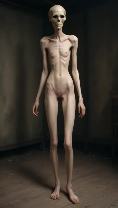 The ghost of the old brothel, (vintage Victorian photo from 1910:1.19), 35 years old, completely naked, (slender:1.9), straight-waisted, white, full-length photo, with large saggy breasts, 180 cm tall, LONG AND LUSH blonde HAIR, ARROGANT LOOK, shoes, whore in a brothel, crooked bare legs, bulging belly, beggar, <lora:Torpedo_Tits_Anime-GMR-000007:1.9>, <lora:realboobzXL:.2>, <lora:RPGBeggarXL:1.7>