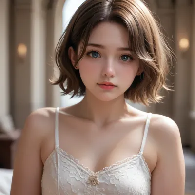 A pretty, chubby young woman face is completely smeared with spit, and she smiles happily., <lora:Chubby BBW - XL:.7>