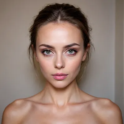 ((full body view)), 38 year old MILF, naked adult woman, 1.76 meter tall, 59 kilogram weight, firm 34C cup breasts, perfect round normal breasts, detailed breasts, hard nipples, long neck, perfect ears, top model face, thin face, symmetrical face with high cheekbones, Beautiful Cheek, no makeup, Beautiful Mouth, detailed lips, pink lips, sharp hazel eyes, symmetrical eyes, detailed eyes, perfect vibrant eyes, same eye shape, detail irises, symmetrical pupils, very thin eyebrows, visible shoulder blade, (Russian:.4), (Ukrainian:.4), (Norwegian:.6)