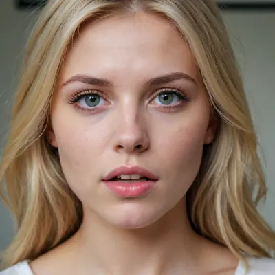 Eine süße 20 jährige, blond, kleime Brüste, scdchlank zierlich 1m65 m, rasierte pussy