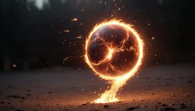 fire/wather ball reach galaxy by flame sparks