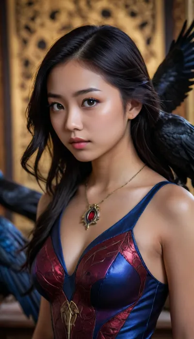 Beautiful 18-year-old Asian girl, DC Comics, raven.