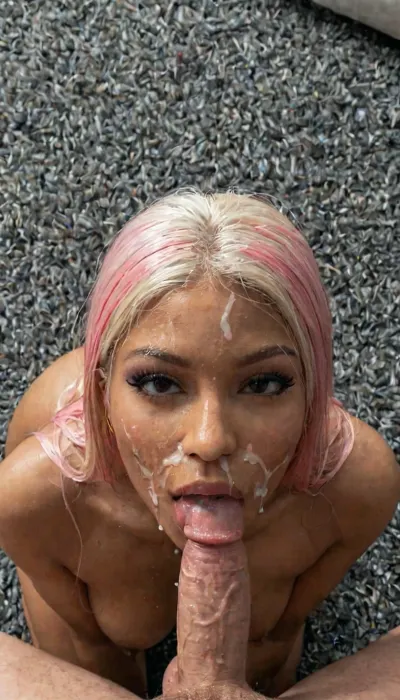 Perfect model of rapper Nicki Minaj., ((very Very very blackskin Nicki Minaj:1.9)), Wearing her clothes no underwear. Exposed clothes. Pov, face down ass up, ((white skinned male:1.8)), Beautiful nice ass. Beautiful eyes. Begging for more face expression. Begging for cumshot. Scène Luxury livinroom om the floor. Facial. Moaning. Cum all over face and tits, ((facial)), 4k epic detail, high budget, cinemascope, moody, epic, gorgeous, rating, explicit., (Perfectly detailed), (perfect face), (perfect skin), (very realistic), (realistic lighting), (realistic skin), n!ck!, 1girl, dark, skin, long, hair, large, lips, black, facial, cum, on, face, breasts, stomach, covered, in, perfect, <lora:Nicki_Minaj_r1:2>, <lora:Facials:.2>