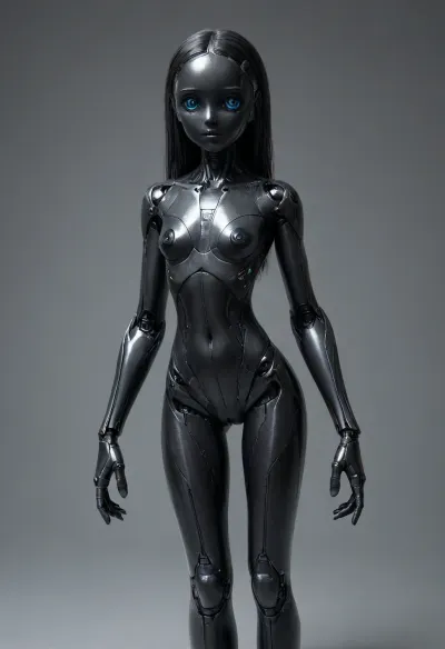 carbon android, mechA GIRL, carbon fiber body, carbon face, skinny, thigh gap, carbon pussy, very long metallic hair, (cute:1.5), (young:1.5), cf_style, <lora:Carbon_Fiber_Style_World_Morph_SDXL_-_Snoodler_-_V2.0:.8>, ral-carbonfiber, <lora:ral-carbonfiber-sdxl:.8>, robot, transformation, robotization, <lora:RoboTF:.8>