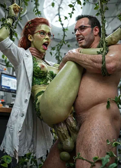 Poison ivy, (fucked in the ass by giant plant cock), . She is wearing glasses and lab coat. She is in a laboratory. Yelling, (angry face:1.1), (wrists and ankles bound by vines), torn clothes, torn green tights, one black office heal, (green skin:1.3), green pussy, green hands, green Feet, (bright red hair), cum leaking from asshole, e, shot with a Leica M10 Summilux 50mm f/1.4, ultra-photorealistic, lifelike colors, Uber realistic, ultra detailed, arched back, detailxl, 35mm photograph, film, ((Hyper realistic)), (ultra HD image), 8k, super high quality, super high resolution, extremely detailed, perfect face, perfect eyes, ((crying alot:1.165)), extremely shy, 1 girl, 8 old men, ((gangbang_rape, doubleanal_rape, arms_behind_head, nsfw:1.24)), ((hogtied, bound with large chains, tied to a torture van:1.18)), (Torture, defiling, sadism:1.12), ((5 dirty old fat men gangrape girl:1.5)), ((view from the side)), ((brutal sex:1.3)), ((extremely rough pounding)), ((forceful)), (in a bloody field after a battle, white full moon in the sky:1.4), (man is choking her from behind:1.6), ((hogtied, bound with large chains, tied to a torture table:1.18)), ((((12 giant african muscular men:1.4)), (opening wide her little mouth:1.5), (interracial sex), ((anal fuck 1.5)), (big white cocks, muscular white old men gangbang, 6 large muscular old men, gargantuan old men cocks, anal sex expansion, large hyper muscular old men men, old men group sex gangbang, (old men gangbang sex), swollen white veiny cocks), (double anal penetration), hardcore double penetration, many men filming her with cellphones laughing, anal sex expansion, large hyper muscular fat old men, (double anal sex), (double anal penetration:1.4), proper physics, muscular white old men double anal gangbang)), (forceful penetrations), extremely graphic, shocked expression, beautiful hands, massive cum in ass, (eyes wide open in horror:1.72), (wide mouth spreader:1.8), (pleading expression:1.56), (terrified:1.48), (crying:1.165), (fear and panic:1.56), (pulled nipple clamps:1.4), (anal spit roast:1.12), (large massive cock in mouth:1.12), deep anal penetration, (very low view:1.7), (dynamic pose), (dynamic angle), (random view angle:1), (random pose:1.12), (dynamic view), (random view:1.12), cinematic_lighting, blush, ((hogtied, bound with large chains:1.3)), (wide mouth spreader:1.24), (Torture, defiling, sadism:1.18), bound in a torture chamber, <lora:LCMTurboMix_Euler_A_fix:2>, <lora:detailed_notrigger:2>, <lora:photorealistic_portrait_notrigger:2>, <lora:JuggerCineXL2:2>, <lora:CinematicStyle_v1:2>