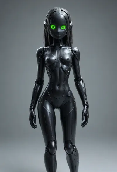 carbon android, mechA GIRL, carbon fiber body, carbon face, skinny, thigh gap, carbon pussy, very long metallic hair, (cute:1.5), (young:1.5), cf_style, <lora:Carbon_Fiber_Style_World_Morph_SDXL_-_Snoodler_-_V2.0:.8>, ral-carbonfiber, <lora:ral-carbonfiber-sdxl:.8>, robot, transformation, robotization, <lora:RoboTF:.8>
